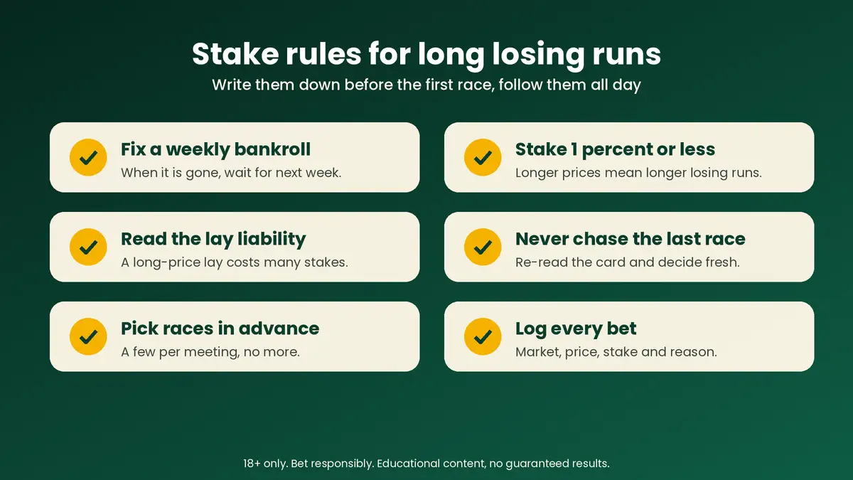 Cricbet99 horse racing stake management checklist for long losing runs