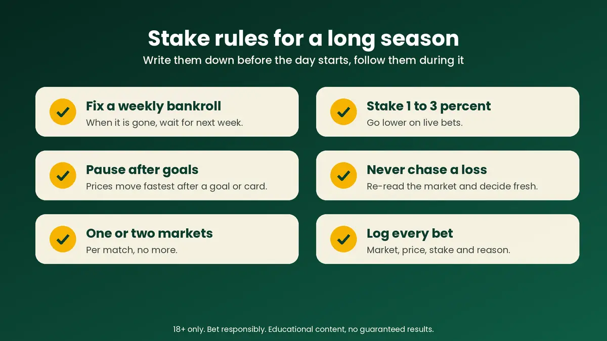 Cricbet99 football stake management checklist for disciplined betting